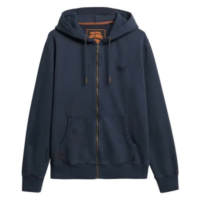 блуза,мъжки,пуловери,superdry,essential,logo,washed,full,zip,sweatshirt,black