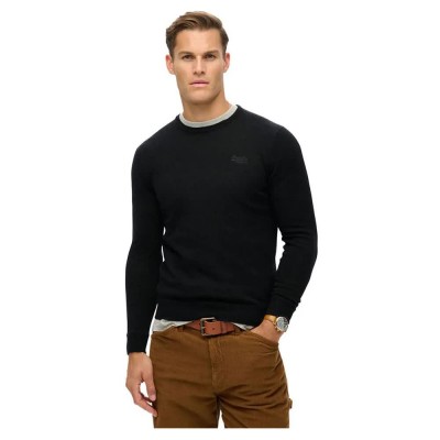 блуза,мъжки,пуловери,superdry,essential,slim,fit,sweater,black