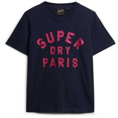 тениска,мъжки,тениски,дамски,тениски,superdry,glitter,logo,relaxed,short,sleeve,t,shirt,blue,(rich,navy,slub)