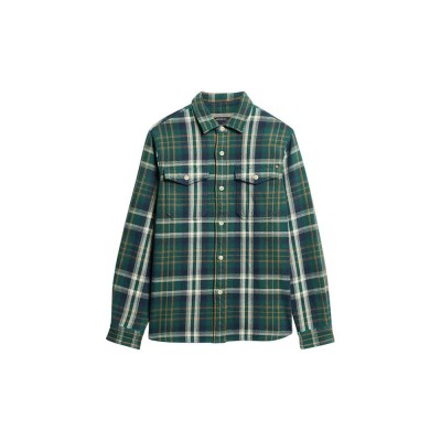 карирана,риза,мъжки,ризи,superdry,merchant,heavy,checked,long,sleeve,shirt,merchant,check,green,(green)