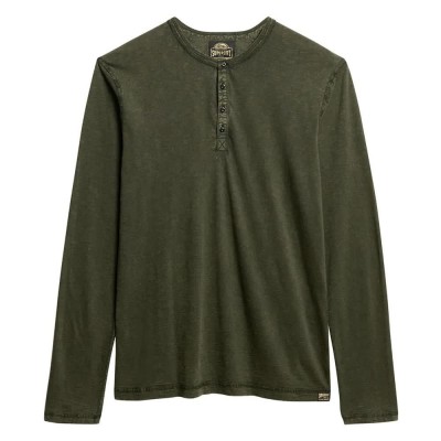 тениска,мъжки,тениски,superdry,slub,grandad,long,sleeve,t,shirt,green,(surplus,goods,olive,green)
