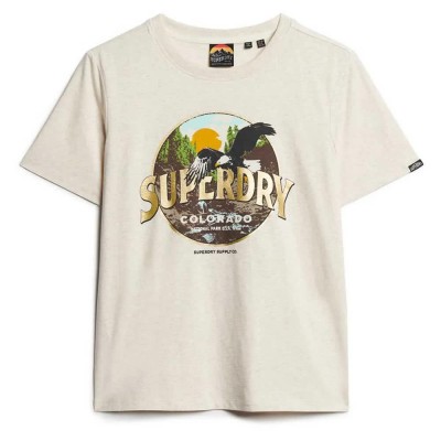 тениска,дамски,тениски,superdry,travel,souvenir,relaxed,short,sleeve,t,shirt,oat,cream,marl,(beige)