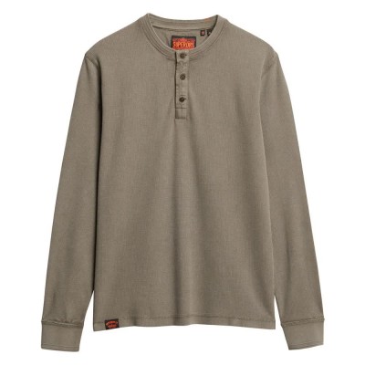 тениска,мъжки,тениски,superdry,vintage,textured,grandad,long,sleeve,t,shirt,brown,(morel,brown)