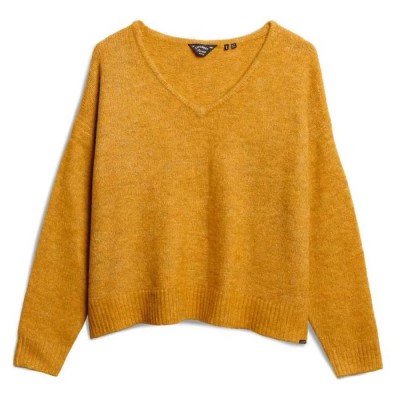 блуза,дамски,пуловери,дамски,плетени,дрехи,superdry,w6110578a,v,neck,sweater,gold,yellow,twist,(yellow)