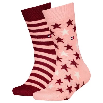чорапи,детски,чорапи,tommy,hilfiger,100000816,socks,2,pairs,red,pink,(pink,combo)