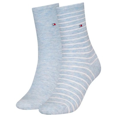 чорапи,дамски,чорапи,tommy,hilfiger,100001494,socks,2,pairs,blue,(light,blue,melange)