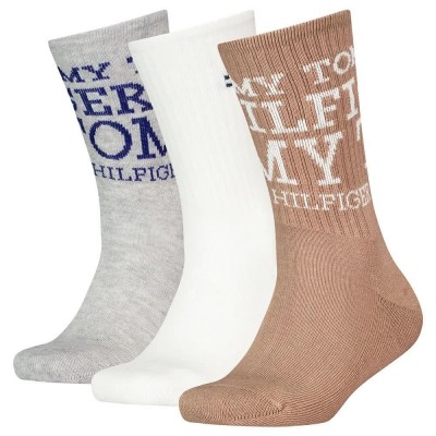 чорапи,детски,чорапи,tommy,hilfiger,701229869,crew,socks,3,pairs,multicolor,(khaki,white)