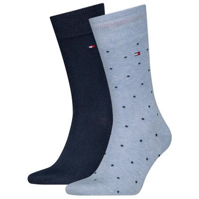чорапи,мъжки,чорапи,tommy,hilfiger,701230780,socks,2,pairs,light,blue,melange,(blue)