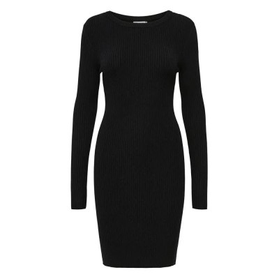 рокля,дамски,поли,и,рокли,only,louisa,long,sleeve,midi,dress,black,(black)