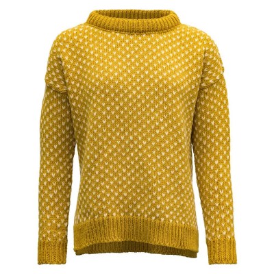 блуза,дамски,пуловери,дамски,плетени,дрехи,devold,of,norway,nordsjø,wool,sweater,arrowwood,(yellow)