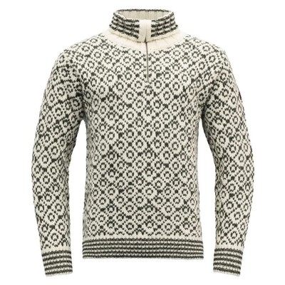 блуза,мъжки,пуловери,devold,of,norway,svalbard,wool,zip,neck,sweater,offwhite,anthracite,(white,grey)