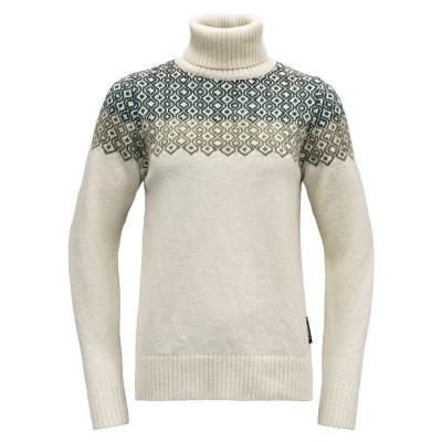 блуза,дамски,пуловери,дамски,плетени,дрехи,devold,of,norway,syvde,wool,high,neck,sweater,offwhite,(beige)