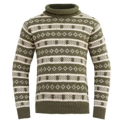 блуза,мъжки,пуловери,devold,of,norway,alnes,wool,roll,neck,sweater,green,(olive,offwhite)
