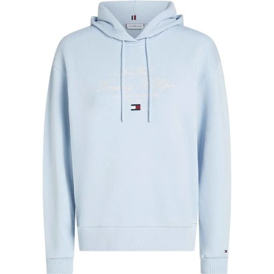 суичър,дамски,блузи,tommy,hilfiger,modern,script,graphic,hoodie,blue