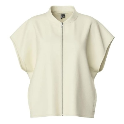 блуза,дамски,пуловери,дамски,плетени,дрехи,pieces,chilli,full,zip,sweater,beige,(white,pepper)
