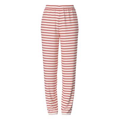 панталони,дамски,панталони,pieces,chilli,straight,stripe,pants,red,white,(cloud,dancer,stripes,poppy,red)