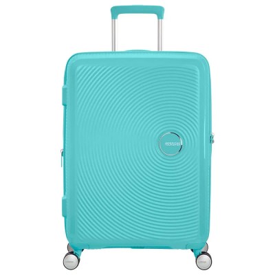 куфари,american,tourister,soundbox,spinner,67,24,tsa,81l,trolley,bag,poolside,blue