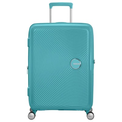 куфари,american,tourister,soundbox,spinner,67,24,tsa,81l,trolley,bag,turquoise,tonic,(blue)