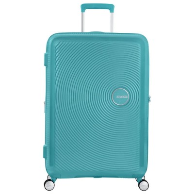 куфари,american,tourister,soundobx,spinner,77,28,tsa,97,110l,trolley,bag,turquoise,tonic,(blue)