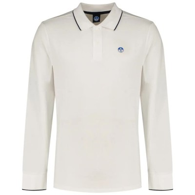 мъжки,блузи,с,яка,north,sails,basic,long,sleeve,polo,white,(white)