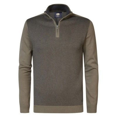 блуза,мъжки,пуловери,petrol,industries,kwc205,half,zip,sweater,green