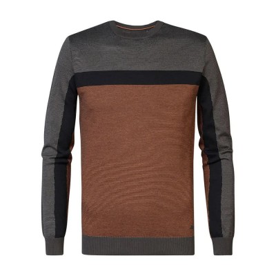 блуза,мъжки,пуловери,petrol,industries,kwr234,sweater,brown