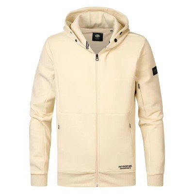 блуза,мъжки,пуловери,petrol,industries,swh334,full,zip,sweatshirt,beige