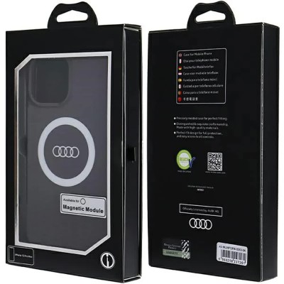 други,аксесоари,audi,iml,big,iphone,13,pro,max,6.7,auimlmip13pmq5d2bk,phone,case,clear,(black)
