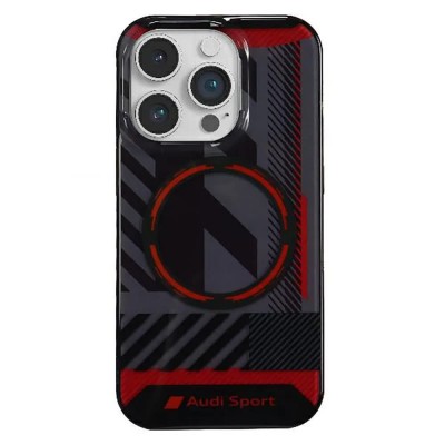други,аксесоари,audi,iml,sport,iphone,14,pro,6.1,auimlmip14prsqd2bk,phone,case,clear,(black)