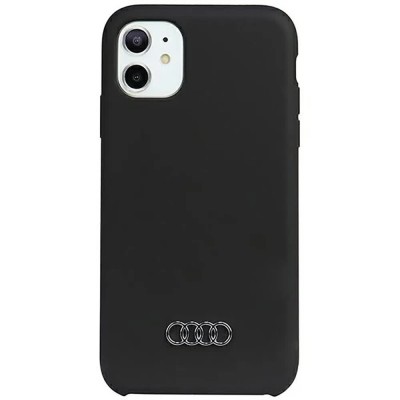 други,аксесоари,audi,silicone,iphone,11xr,6.1,aulsrip11q3d1bk,phone,case,clear,(black)