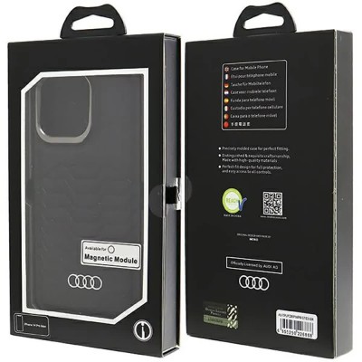 други,аксесоари,audi,synthetic,leather,iphone,14,pro,max,6.7,autpupcmip14pmgtd3bk,phone,case,clear,(black)