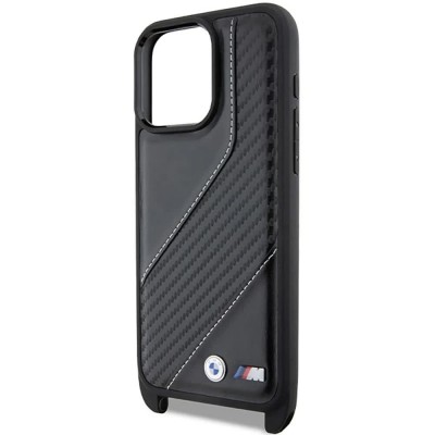 други,аксесоари,bmw,bmhcp15l23pscck,iphone,15,pro,6.1,m,edition,carbon,stripe&strap,phone,case,clear,(black)