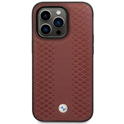 други,аксесоари,bmw,bmhmp14x22rfgr,iphone,14,pro,max,6.7,leather,diamond,pattern,phone,case,brown,(burgundy)