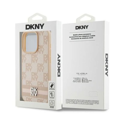други,аксесоари,dkny,dkhcp15lpcptssp,iphone,15,pro,6.1,leather,checke,mono,pattern&printed,stripes,phone,case,clear,(red,pink)