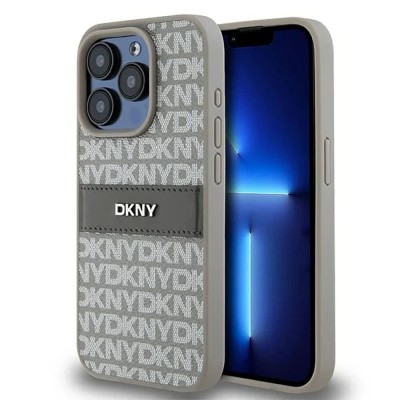 други,аксесоари,dkny,dkhcp15lprthsle,iphone,15,pro,6.1,bezowy,leather,mono,stripe,phone,case,clear,(beige)
