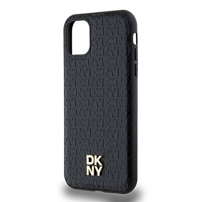 други,аксесоари,dkny,dkhmn61pshrpsk,iphone,11xr,6.1,leather,monogram,pattern,phone,case,clear,(black)