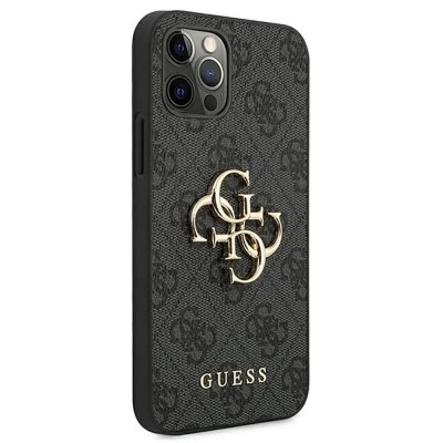 други,аксесоари,guess,guhcp12m4gmggr,iphone,12,pro,6.1,4g,big,phone,case,clear,(grey)