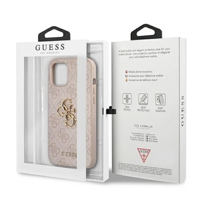 други,аксесоари,guess,guhcp12m4gmgpi,iphone,12,pro,6.1,4g,big,phone,case,clear,(pink)