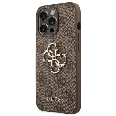 други,аксесоари,guess,guhcp14l4gmgbr,iphone,14,pro,6.1,4g,big,phone,case,brown,(brown)