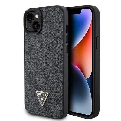 други,аксесоари,guess,guhcp15sp4tdpk,iphone,151413,6.1,leather,4g,diamond,triangle,phone,case,clear,(black)