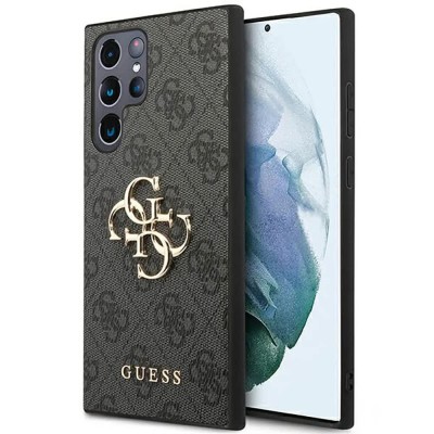 други,аксесоари,guess,guhcs23l4gmggr,s23,ultra,s918,4g,big,phone,case,clear,(grey)
