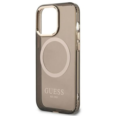 други,аксесоари,guess,guhmp13xhtcmk,iphone,13,pro,max,6.7,outline,phone,case,clear,(black,gold)