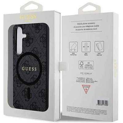 други,аксесоари,guess,guhms24sg4gfrk,s24,s921,4g,collection,leather,phone,case,clear,(black,black)