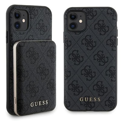 други,аксесоари,guess,zestaw,gubpm5n614gemgk,iphone,11,6.1,+,powerbank,5000mah,4g,phone,case,black,(black)