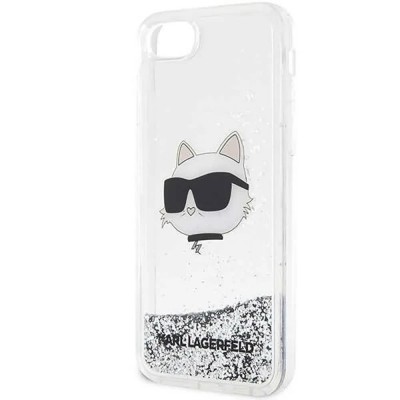 други,аксесоари,karl,lagerfeld,klhci8lnchcs,iphone,78,se,2020se,2022,choupette,head,phone,case,clear,(silver)