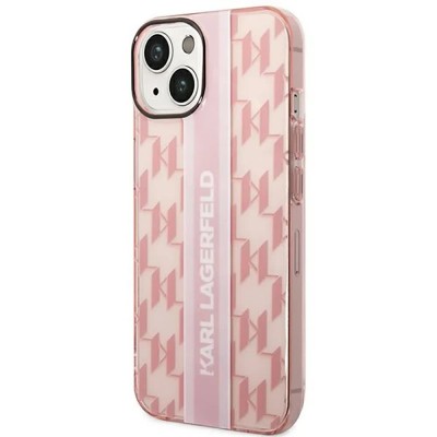 други,аксесоари,karl,lagerfeld,klhcp14mhklspcp,iphone,14,plus15,plus,6.7,mono,vertical,stripe,phone,case,clear,(pink)