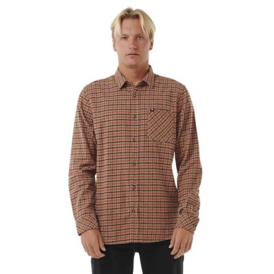карирана,риза,мъжки,ризи,rip,curl,classic,surf,checked,long,sleeve,shirt,terracotta,(brown)