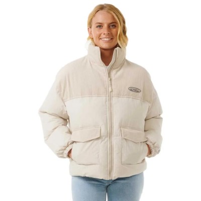 яке,дамски,якета,и,палта,rip,curl,high,tide,mixed,cord,puff,puffer,jacket,beige