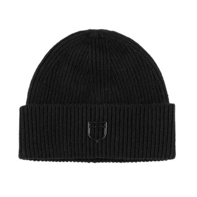 шапка,всички,шапки,equestro,ribbed,knit,beanie,black,(black)