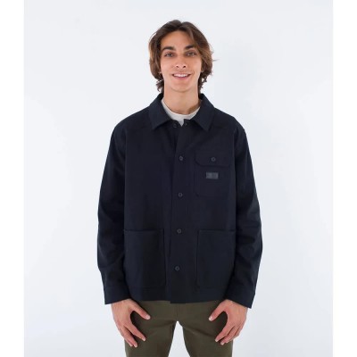 мъжки,якета,hurley,bixby,lined,canvas,overshirt,black